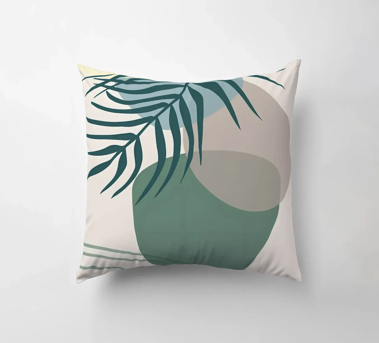 vaso di foglie forme geometriche forme sovrapposte cuscino da Janine P McGuire