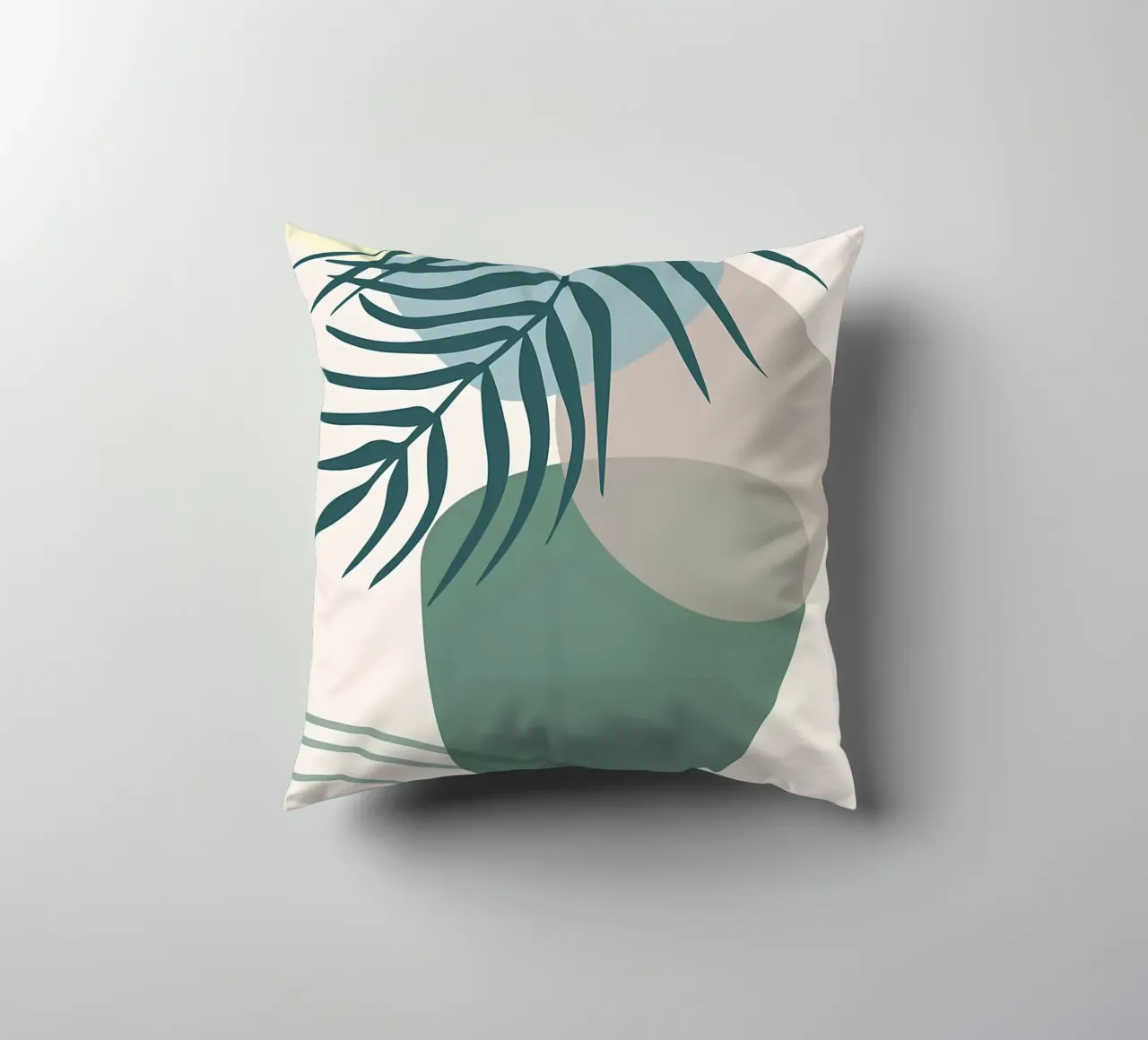 vaso di foglie forme geometriche forme sovrapposte cuscino da Janine P McGuire