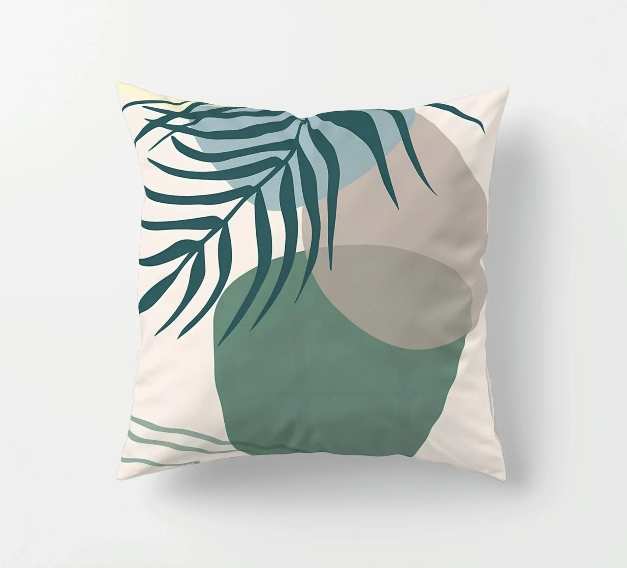 vaso di foglie forme geometriche forme sovrapposte cuscino da Janine P McGuire