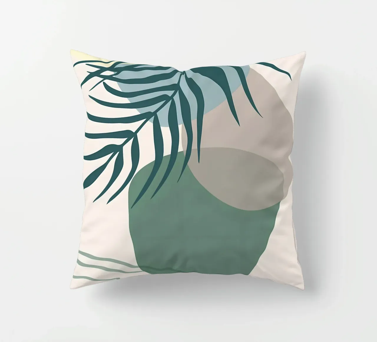 vaso di foglie forme geometriche forme sovrapposte cuscino da Janine P McGuire