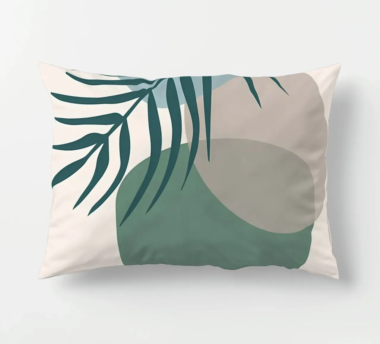 vaso di foglie forme geometriche forme sovrapposte cuscino da Janine P McGuire