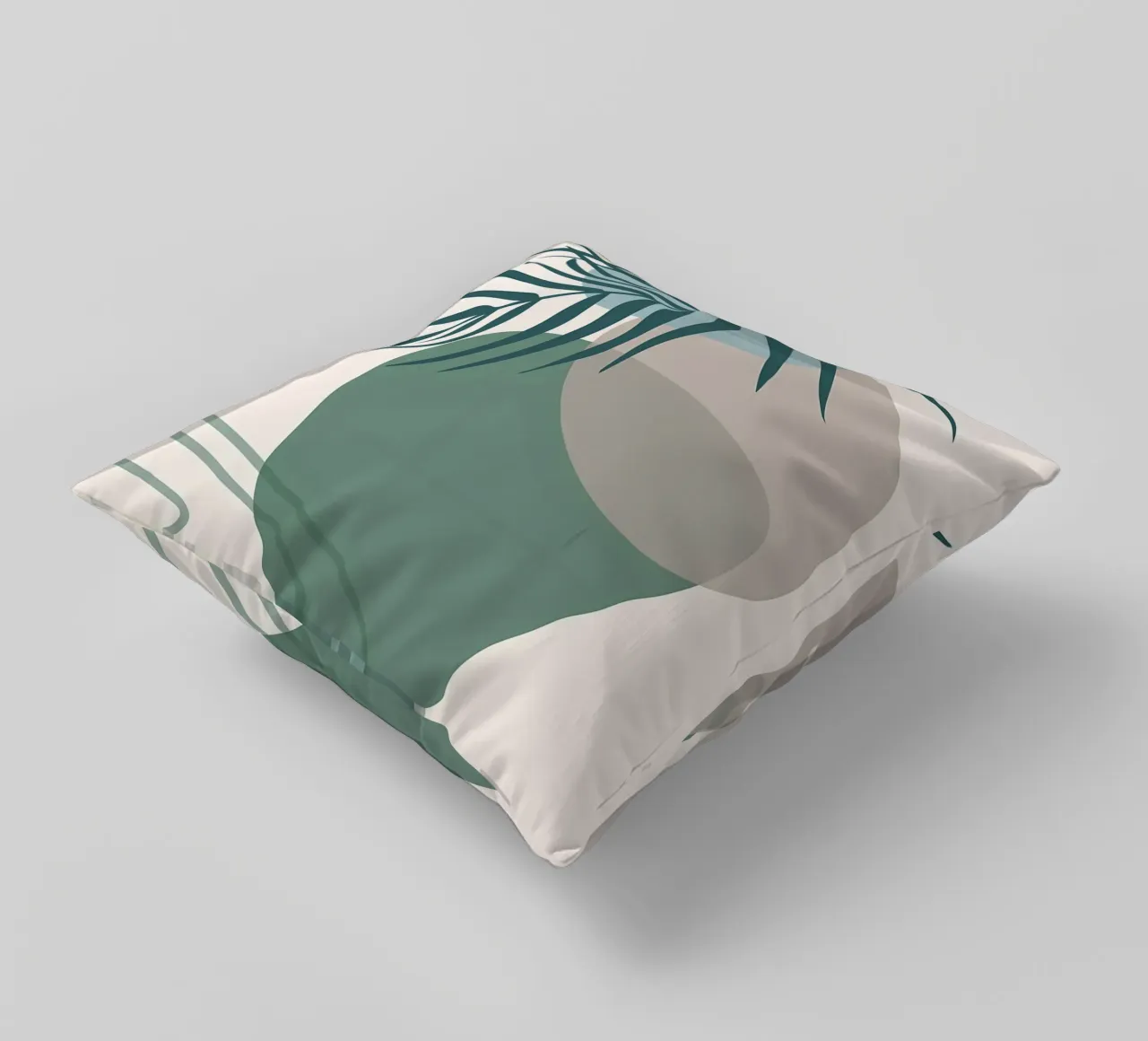 vaso di foglie forme geometriche forme sovrapposte cuscino da Janine P McGuire