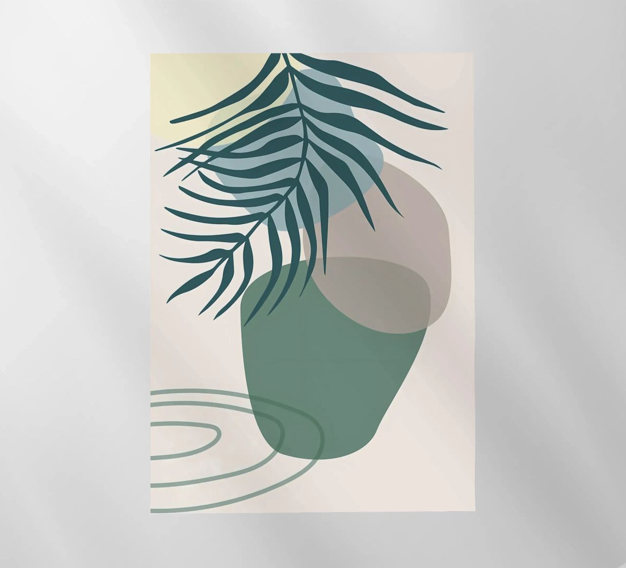 vaso di foglie forme geometriche forme sovrapposte pellicola backlit da Janine P McGuire
