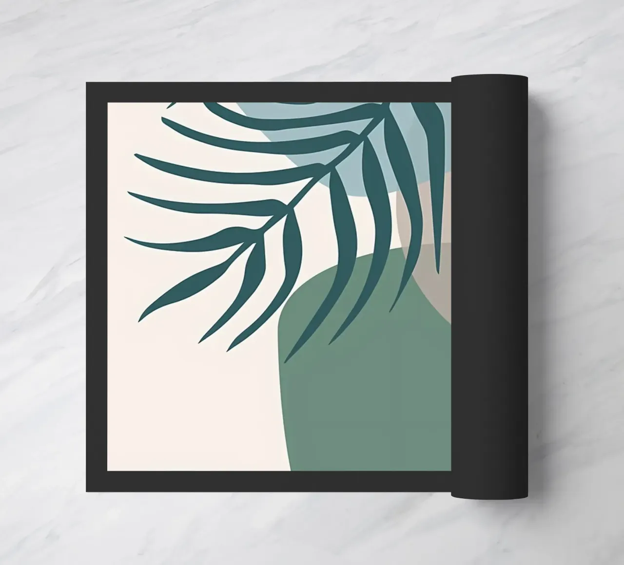 vaso di foglie forme geometriche forme sovrapposte zerbino da Janine P McGuire