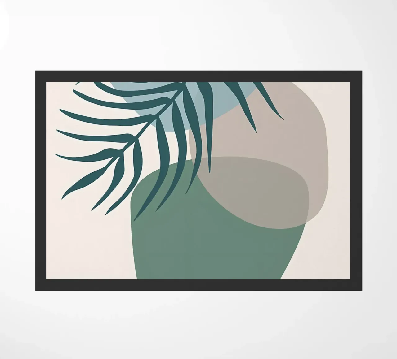 vaso di foglie forme geometriche forme sovrapposte zerbino da Janine P McGuire