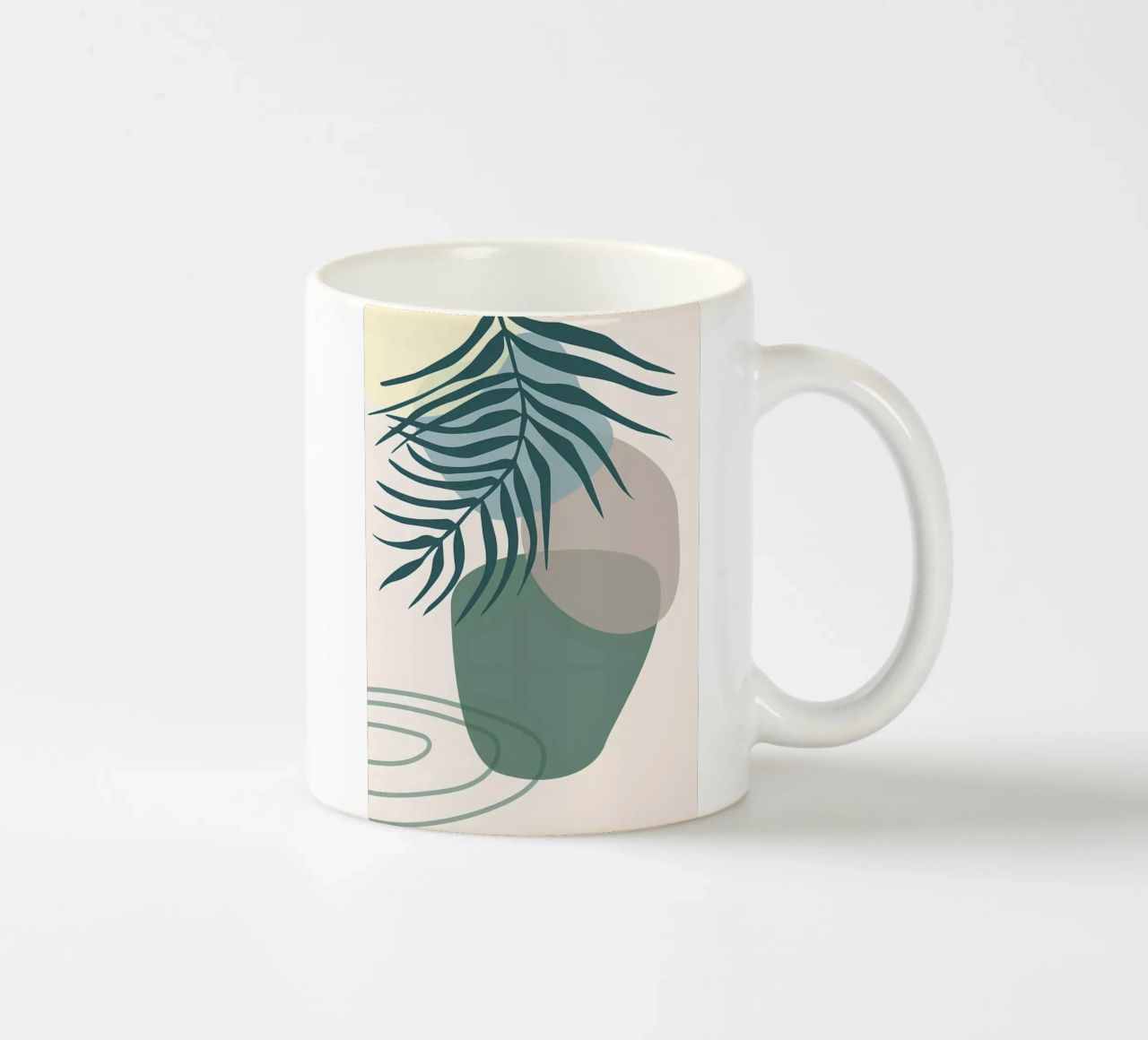 vaso di foglie forme geometriche forme sovrapposte tazza in ceramica da Janine P McGuire
