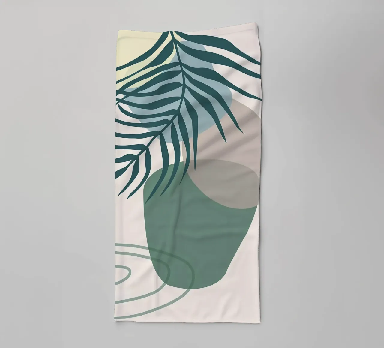 leaf vase geometric shapes overlapping shapes towel by Janine P McGuire