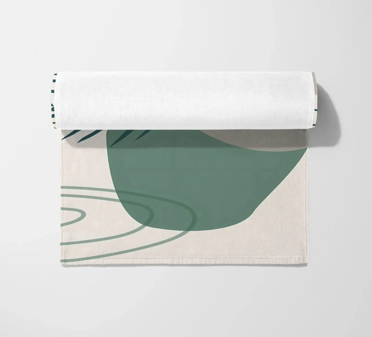 vaso di foglie forme geometriche forme sovrapposte telo mare da Janine P McGuire