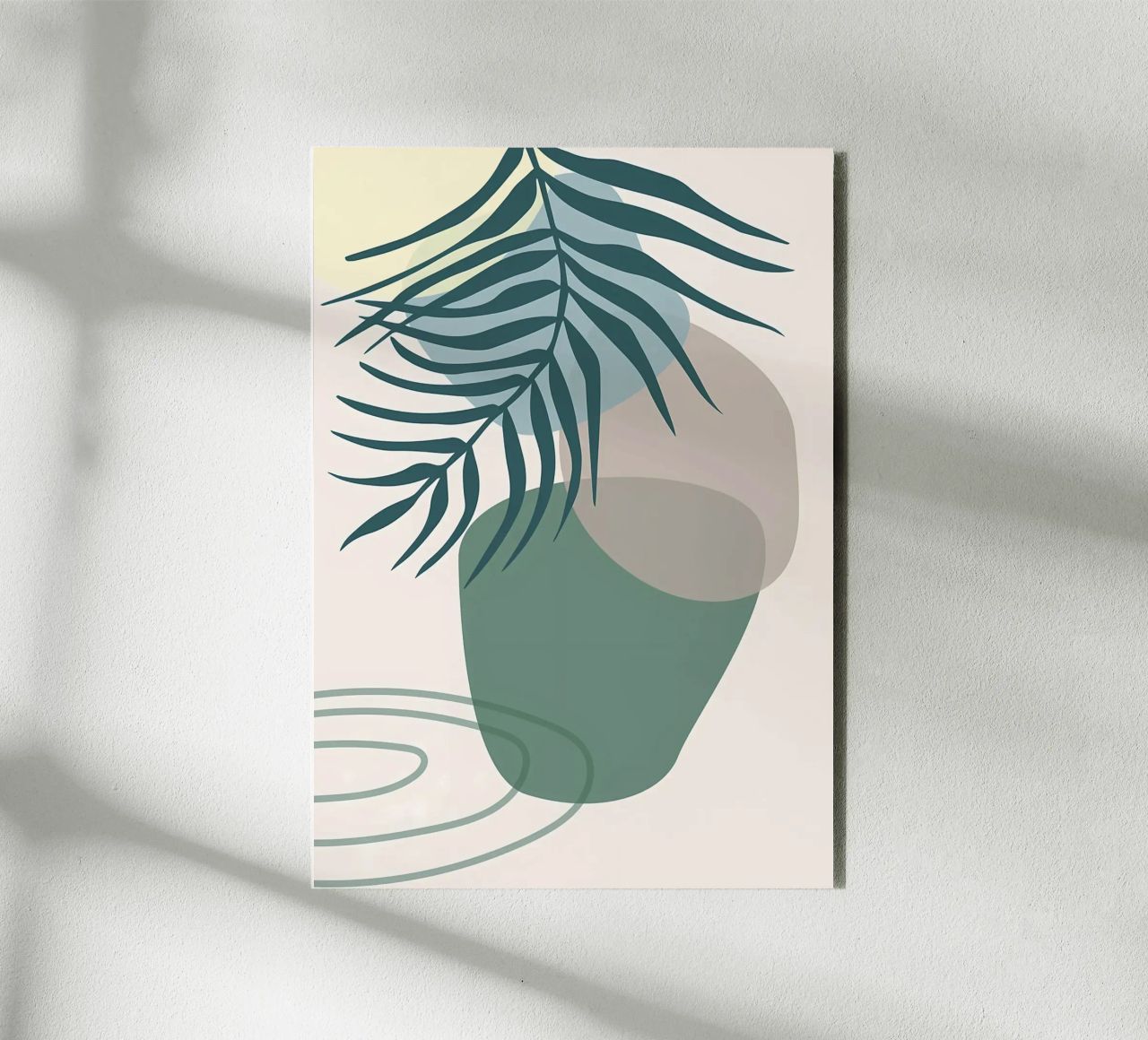 vaso di foglie forme geometriche forme sovrapposte alluminio dibond da Janine P McGuire
