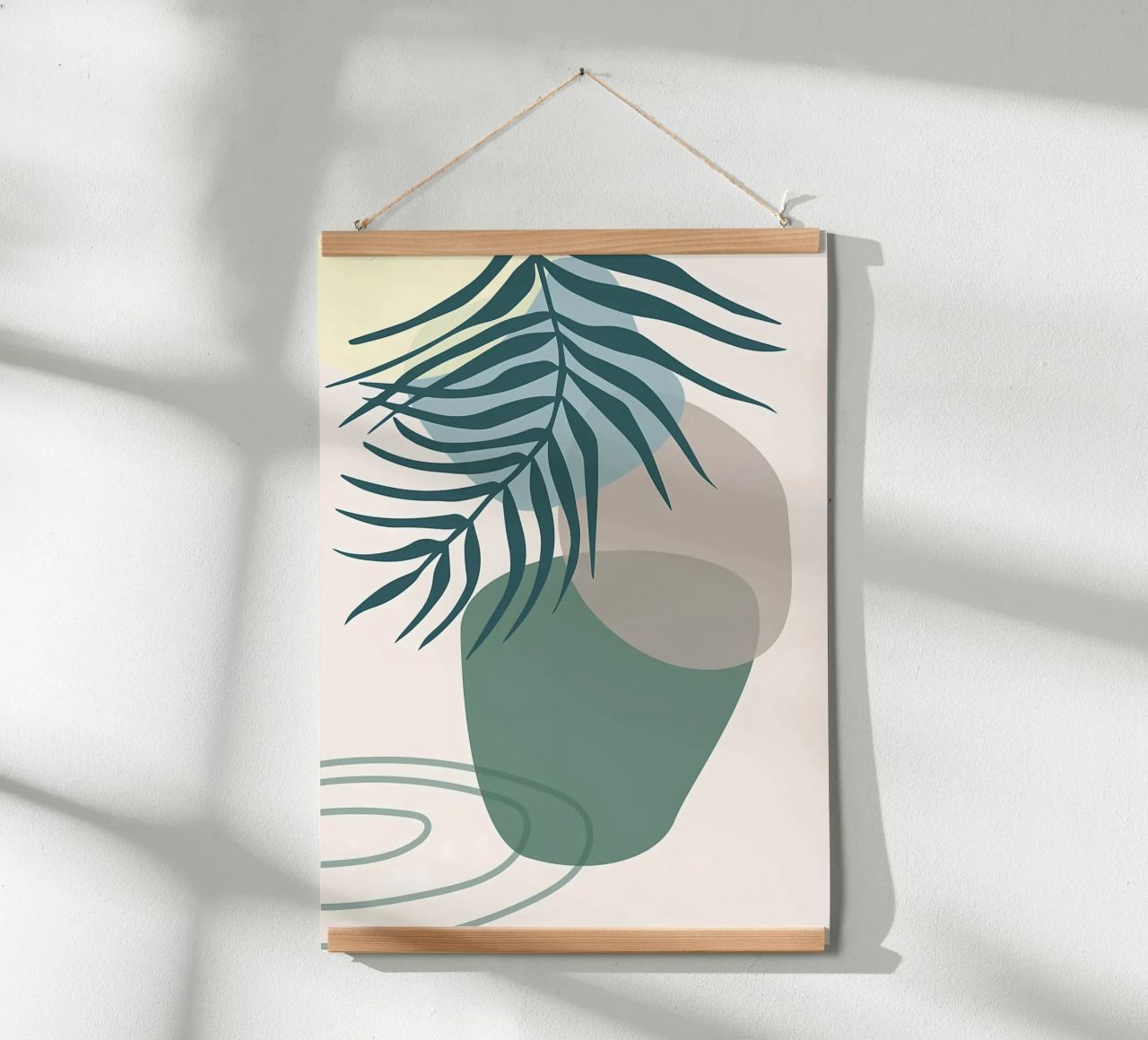 vaso di foglie forme geometriche forme sovrapposte carta hahnemühle da Janine P McGuire