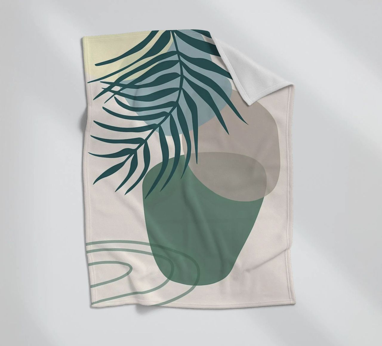 vaso di foglie forme geometriche forme sovrapposte coperta in pile da Janine P McGuire