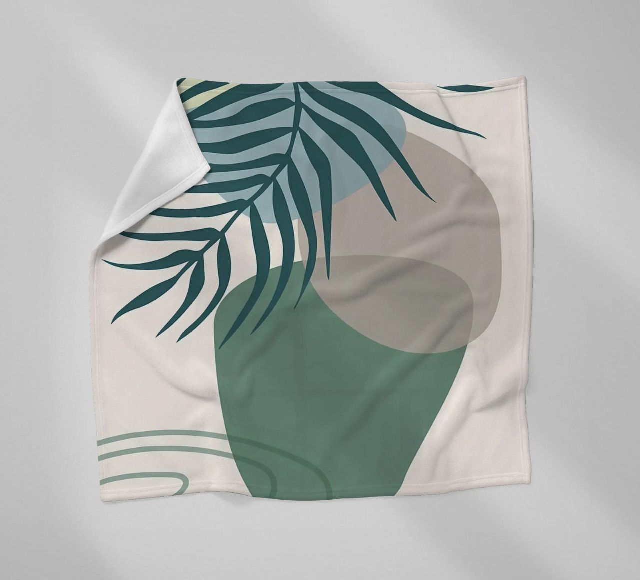 vaso di foglie forme geometriche forme sovrapposte coperta in pile da Janine P McGuire