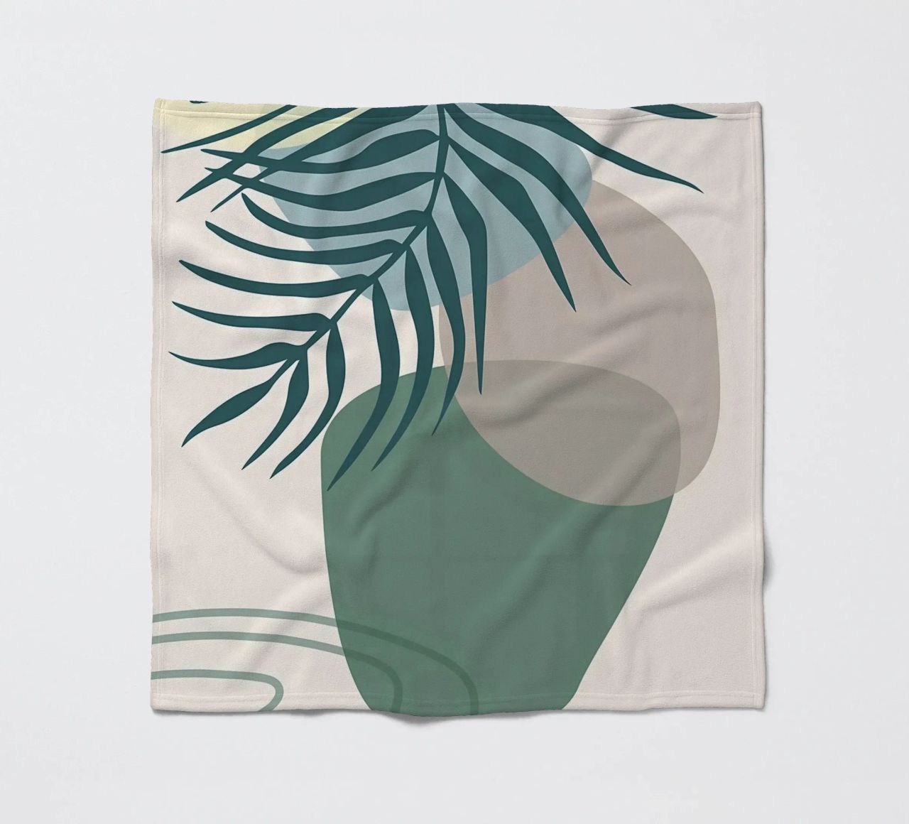 vaso di foglie forme geometriche forme sovrapposte coperta in pile da Janine P McGuire