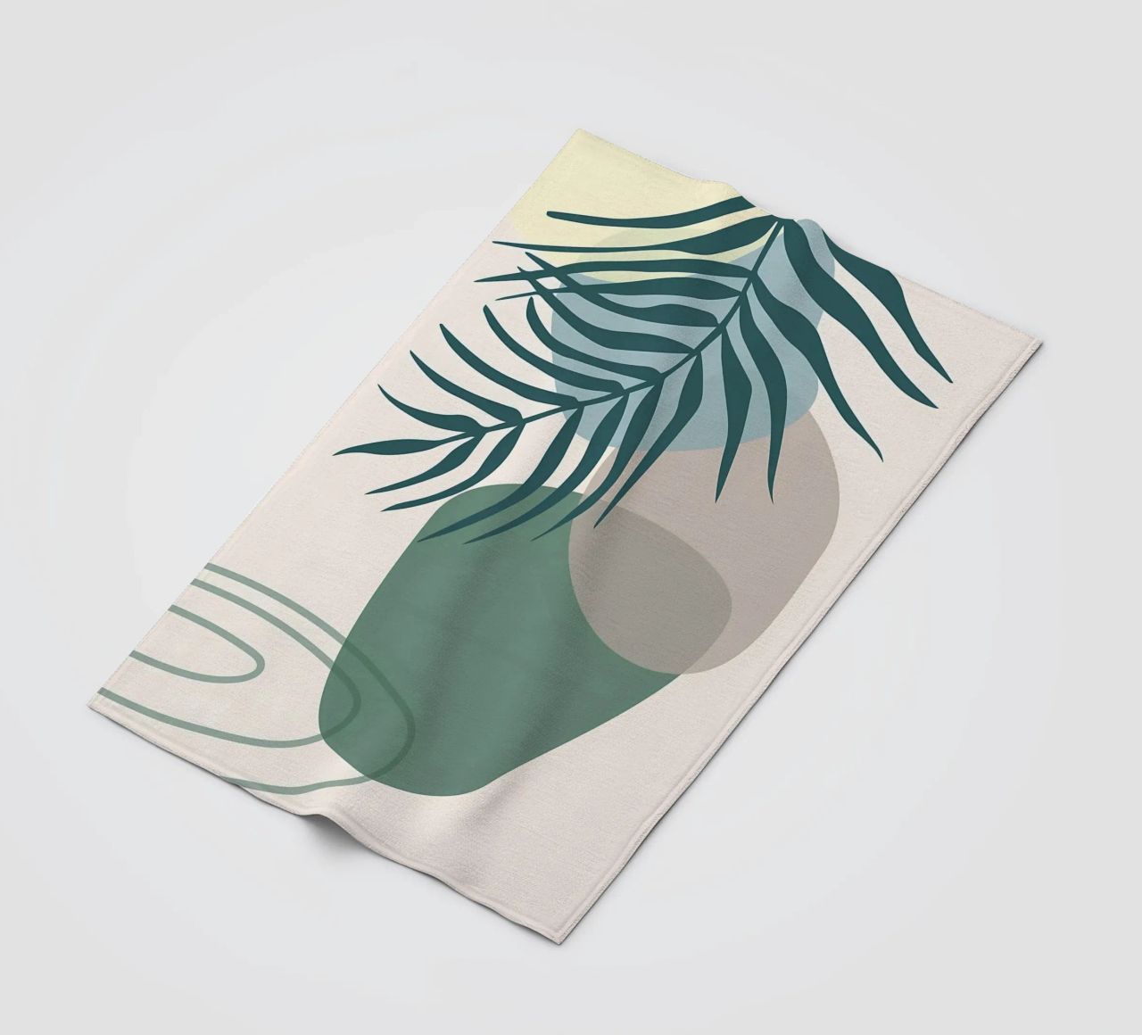 vaso di foglie forme geometriche forme sovrapposte coperta in pile da Janine P McGuire