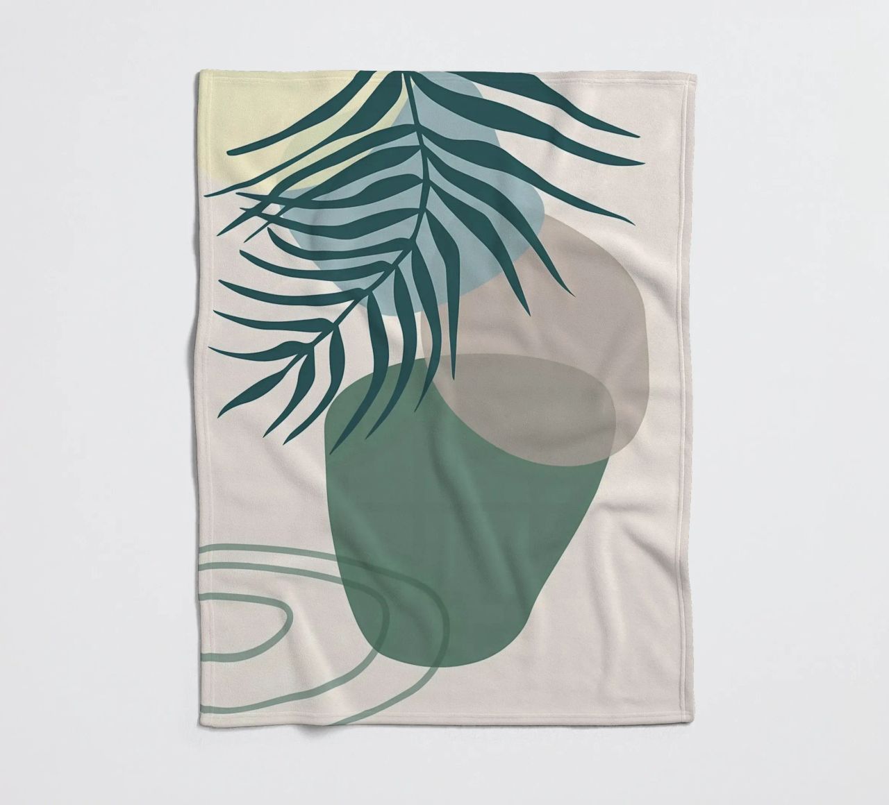 vaso di foglie forme geometriche forme sovrapposte coperta in pile da Janine P McGuire