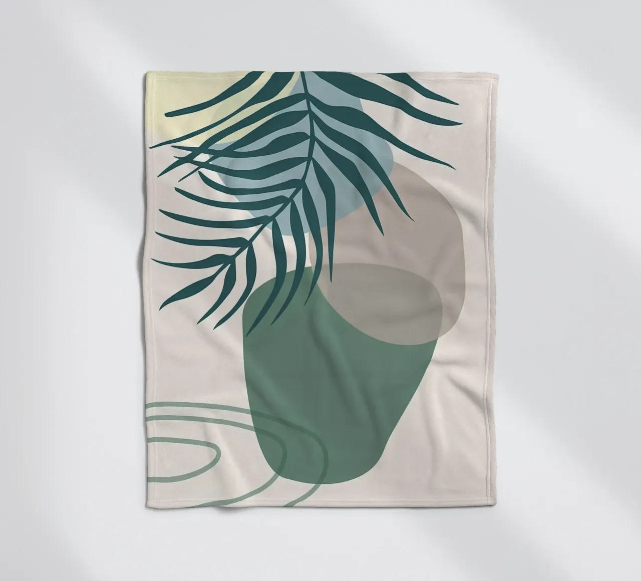 vaso di foglie forme geometriche forme sovrapposte coperta in pile da Janine P McGuire