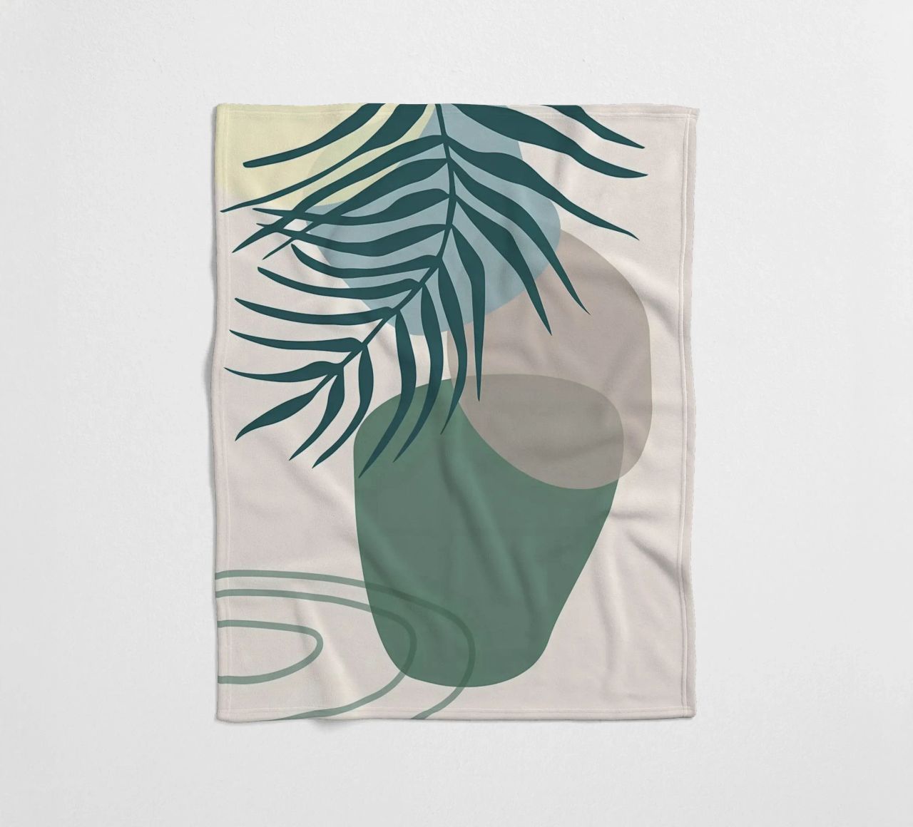 vaso di foglie forme geometriche forme sovrapposte coperta in pile da Janine P McGuire