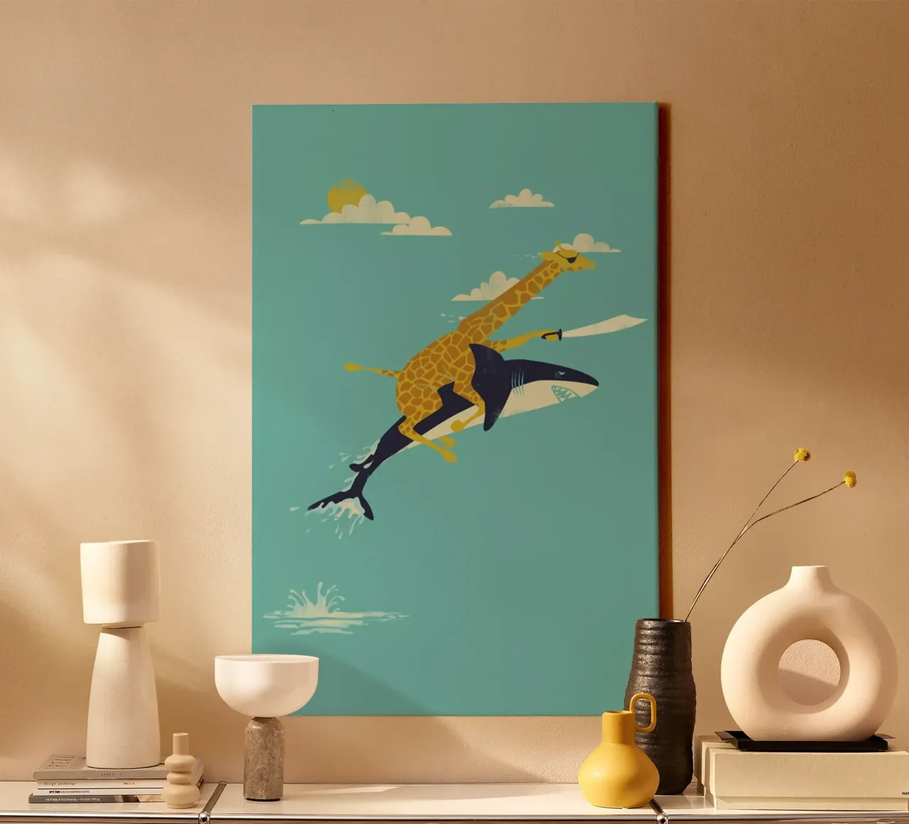 Onward canvas met Baklijst van Jay Fleck