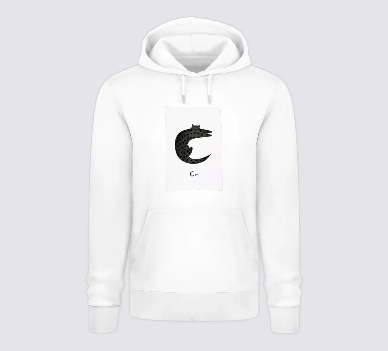 C for Cat felpa con cappuccio da Little Flourishes