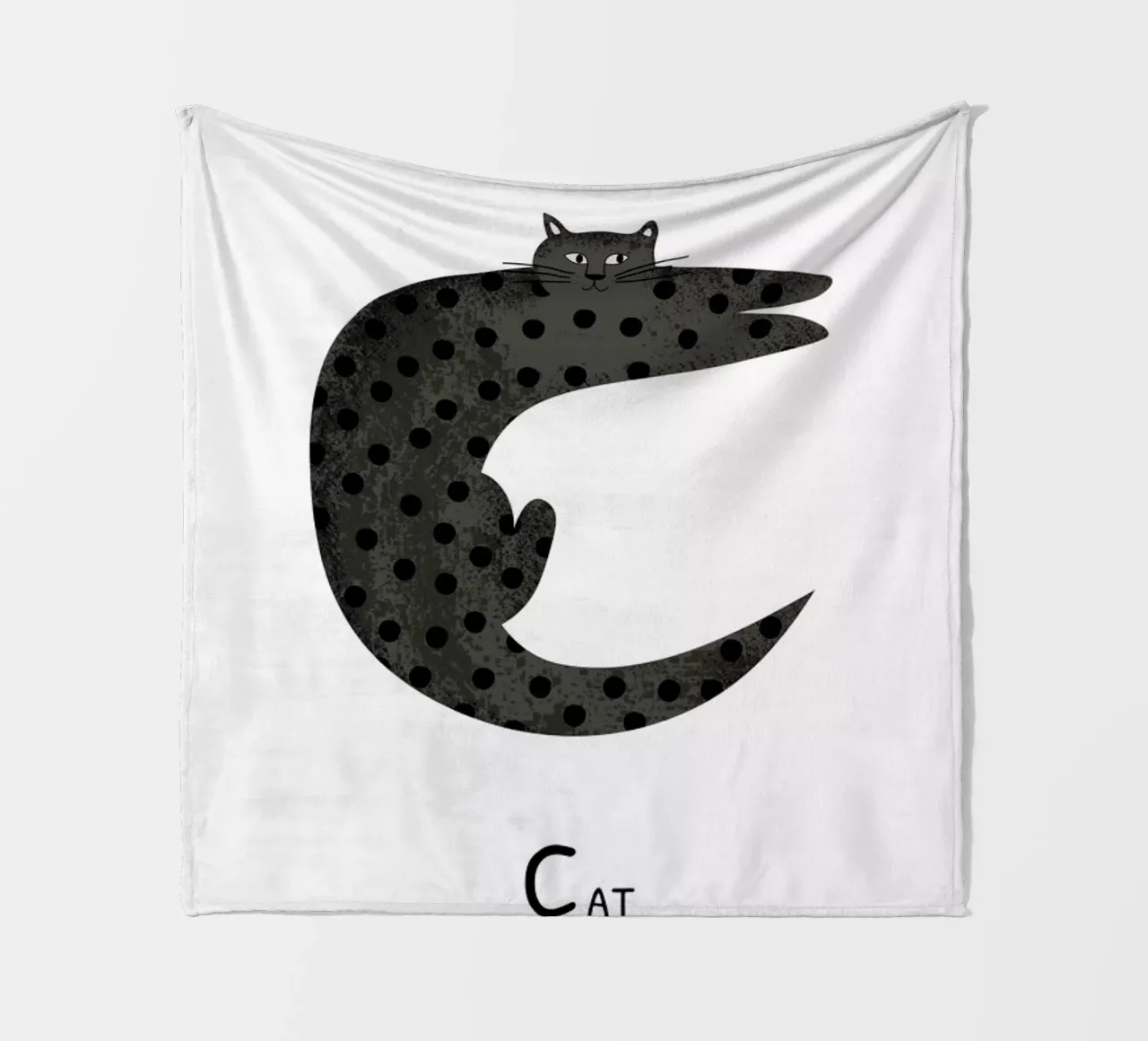 C for Cat coperta in pile da Little Flourishes