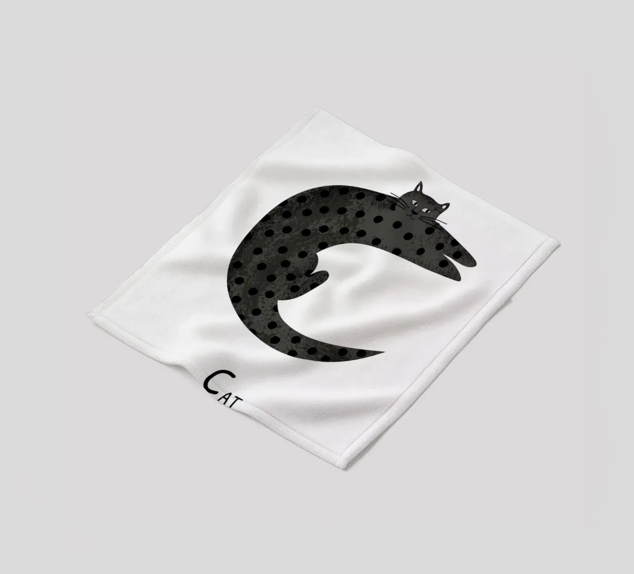 C for Cat coperta in pile da Little Flourishes