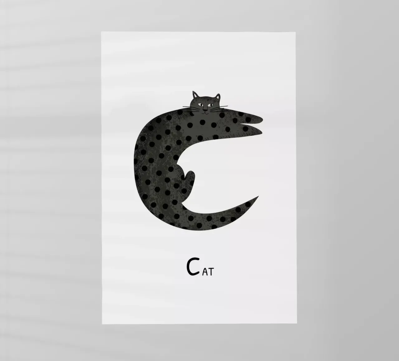 C for Cat pellicola backlit da Little Flourishes