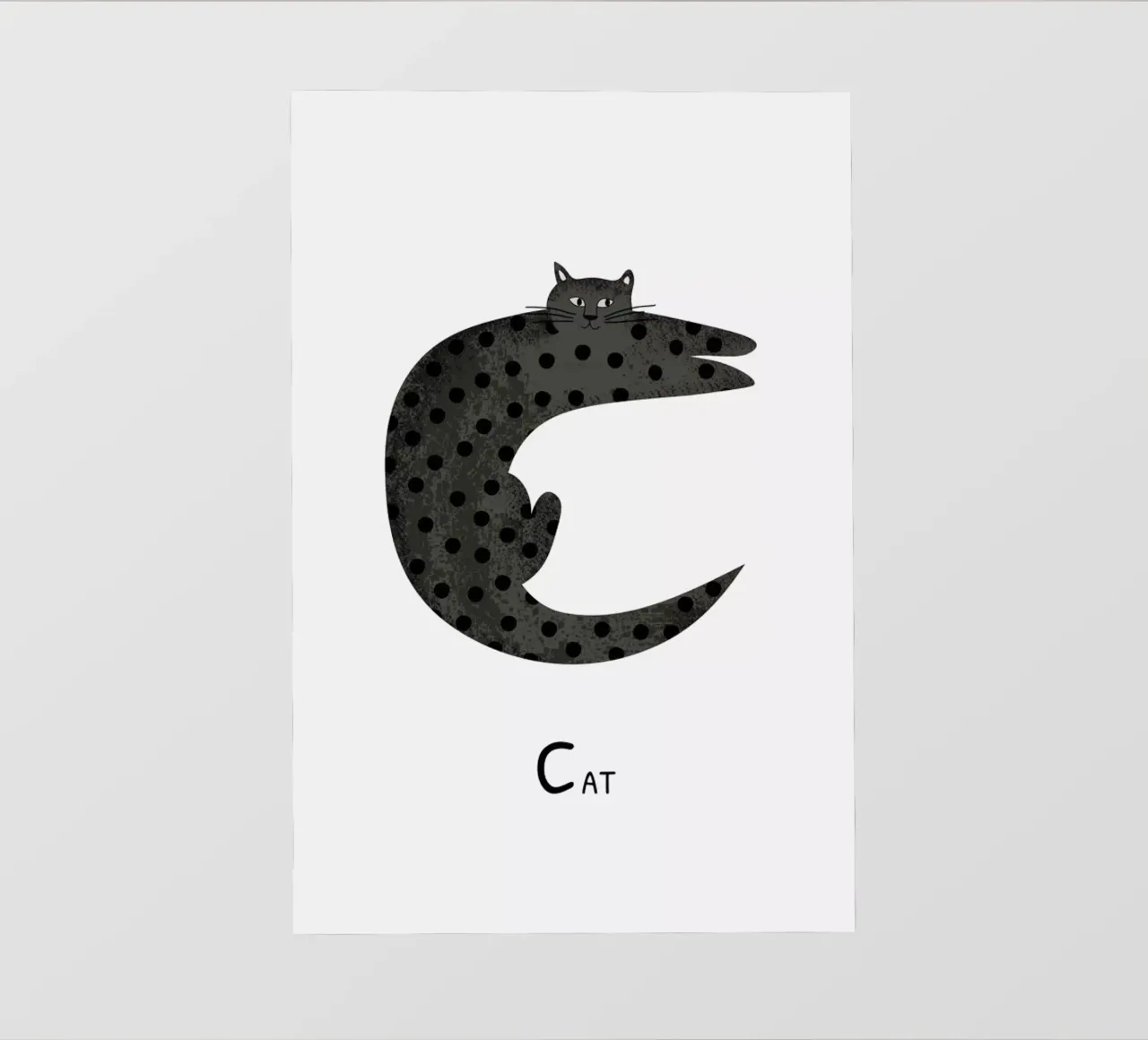 C for Cat telo in pvc da Little Flourishes