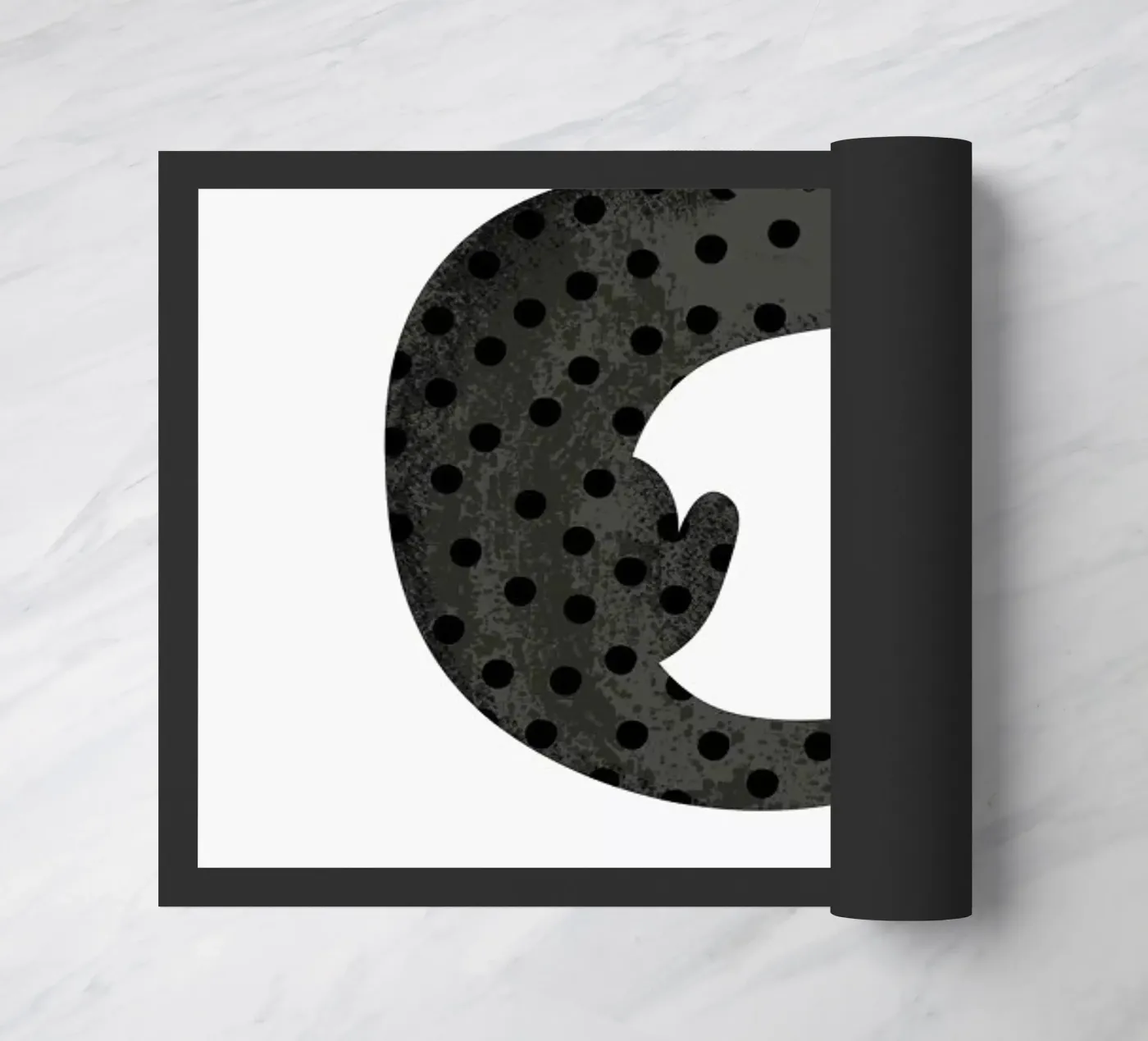 C for Cat deurmat van Little Flourishes