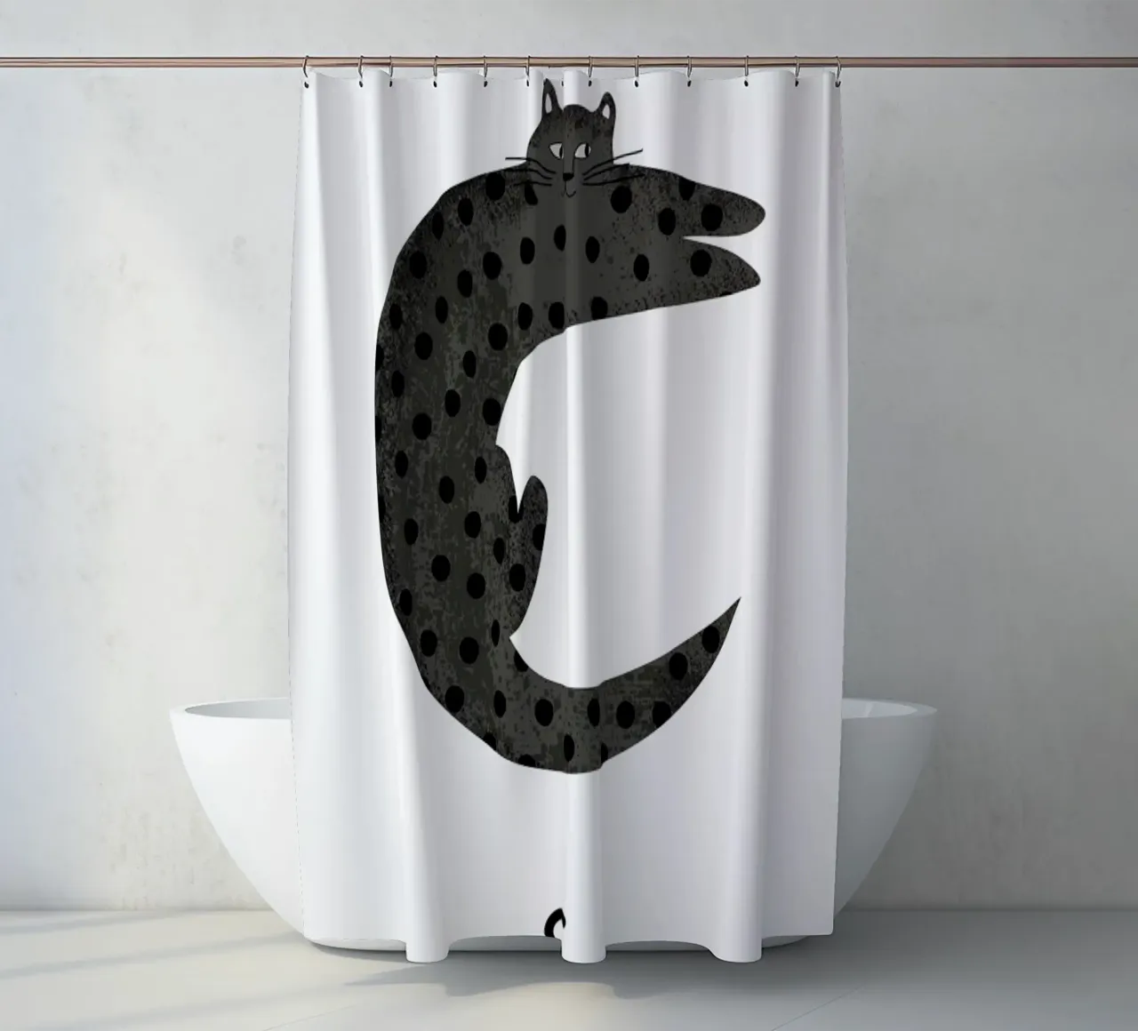 C for Cat tenda da doccia da Little Flourishes