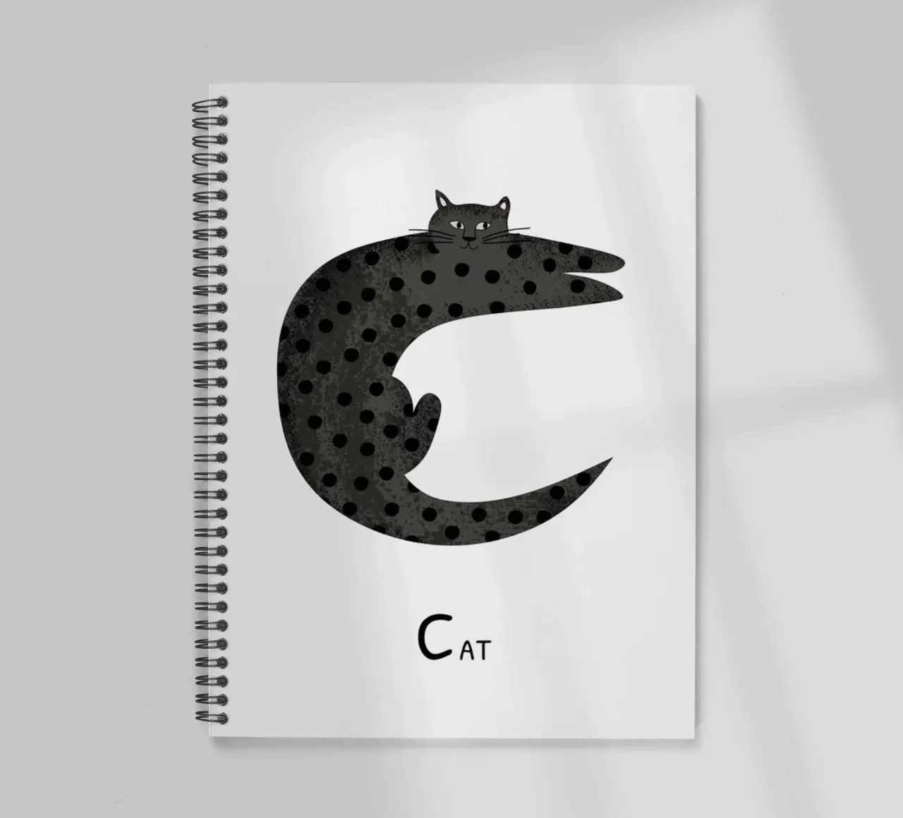 C for Cat spiral notebook by Little Flourishes