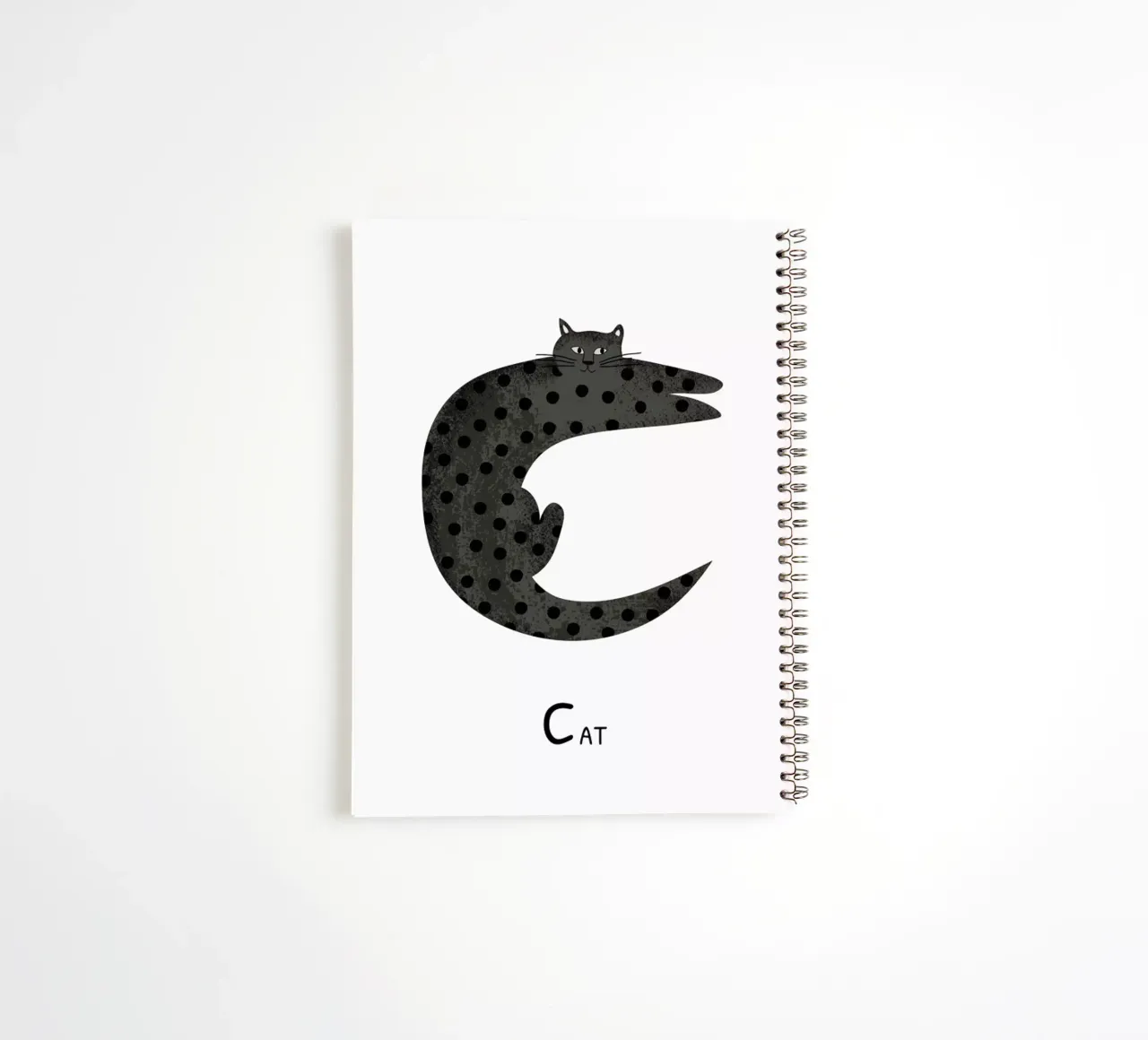 C for Cat spiral notebook by Little Flourishes