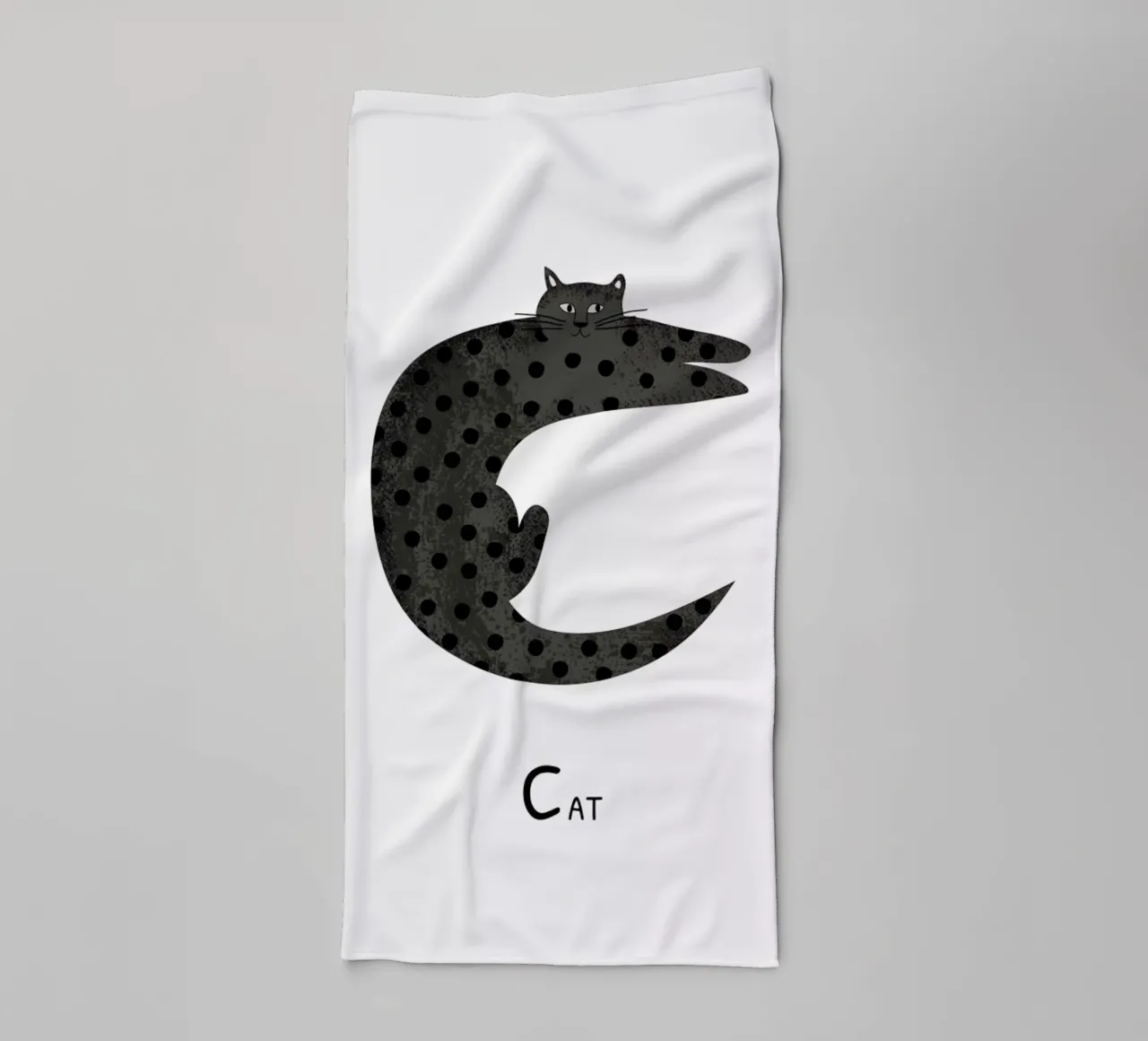 C for Cat asciugamano da bagno da Little Flourishes