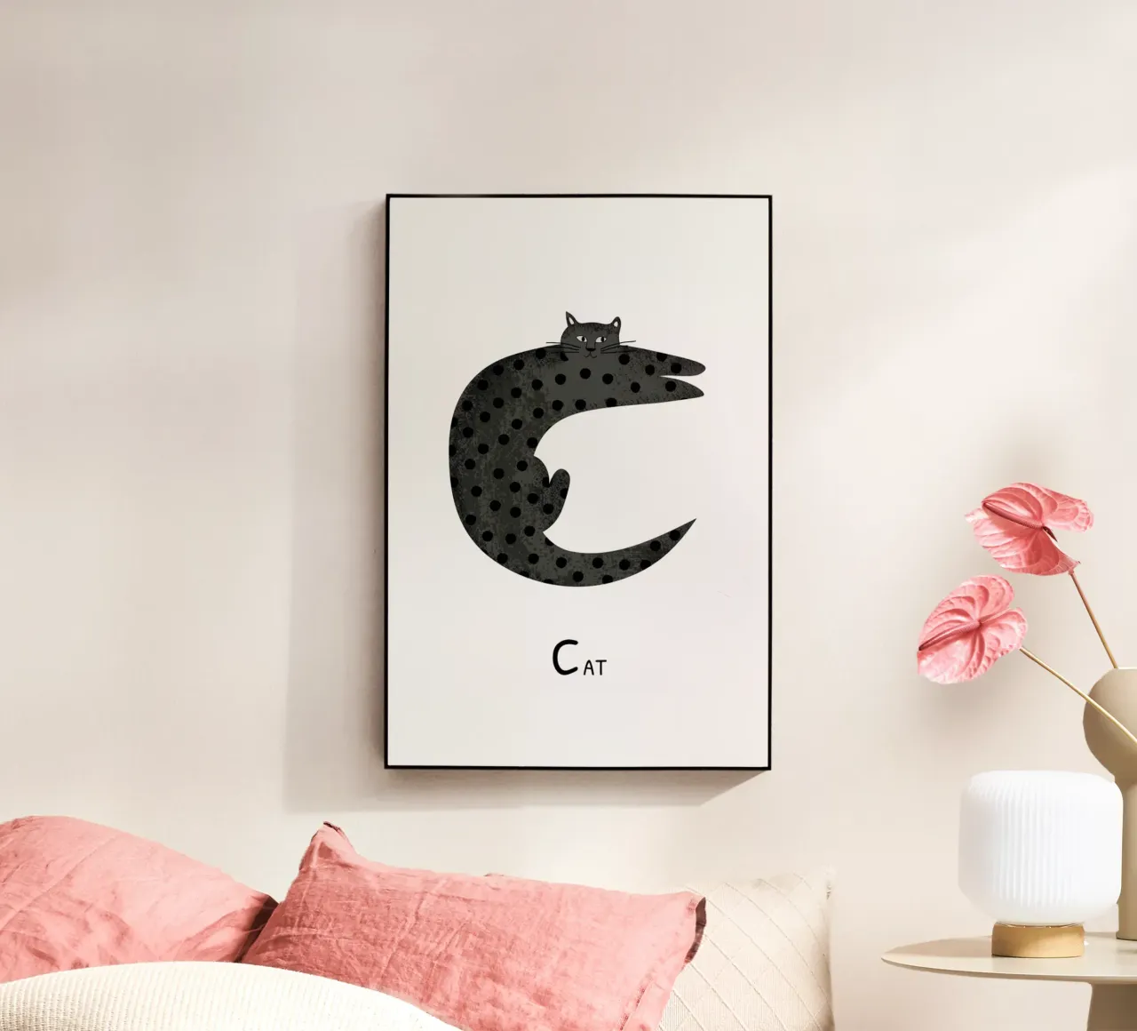 C for Cat plexiglass da Little Flourishes