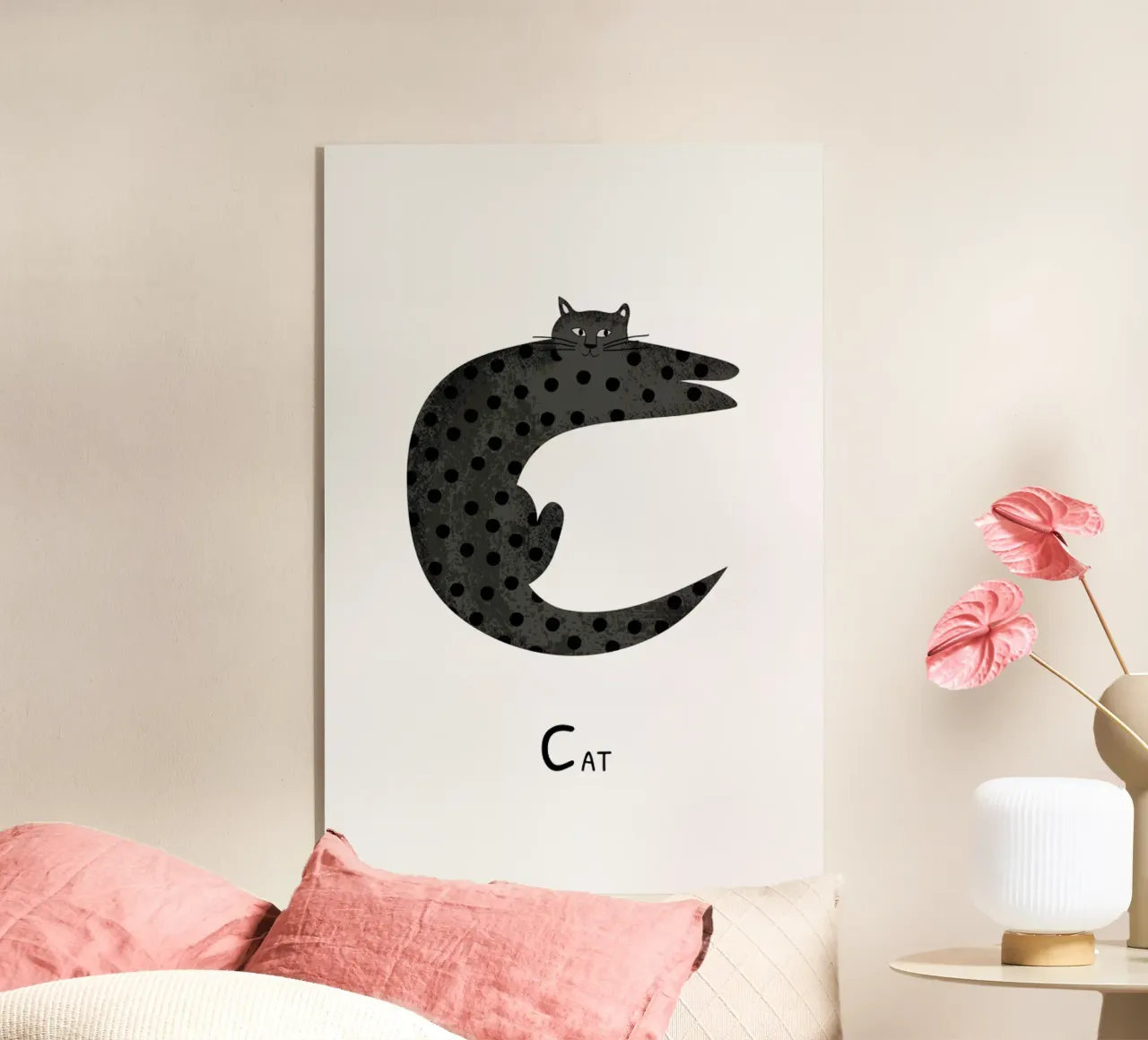 C for Cat plexiglass da Little Flourishes