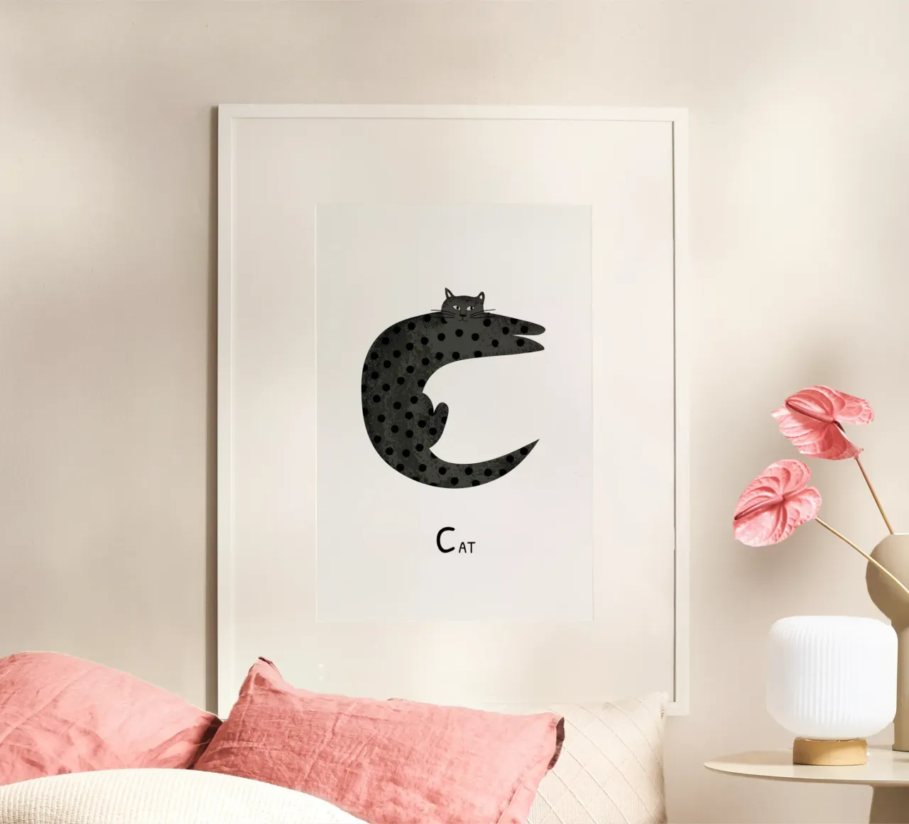 C for Cat carta hahnemühle da Little Flourishes