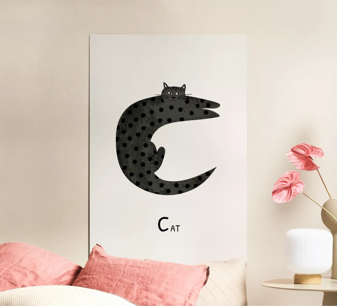 C for Cat poster da Little Flourishes