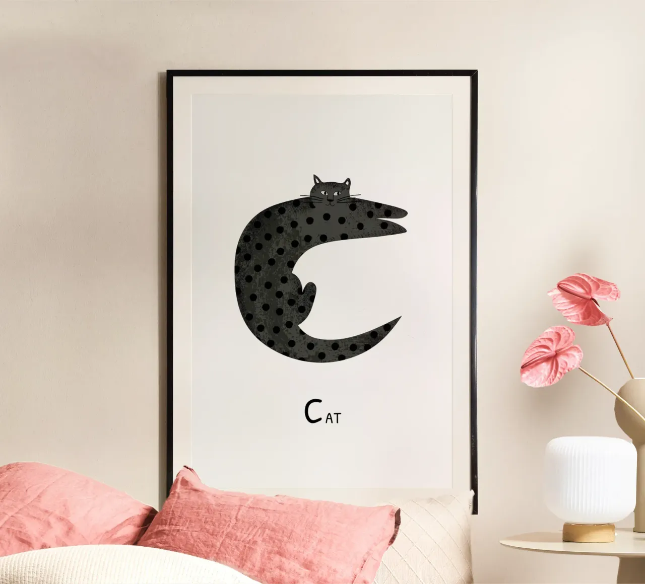 C for Cat poster da Little Flourishes