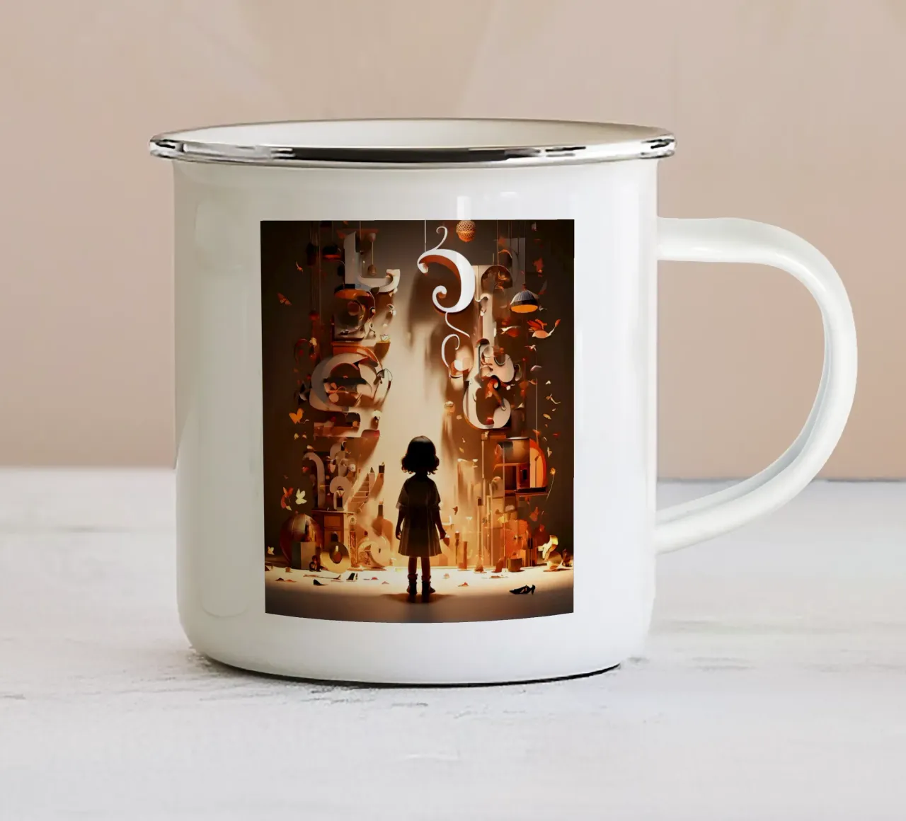 Fantasie Spiel tazza in smalto da kosinsart.gallery