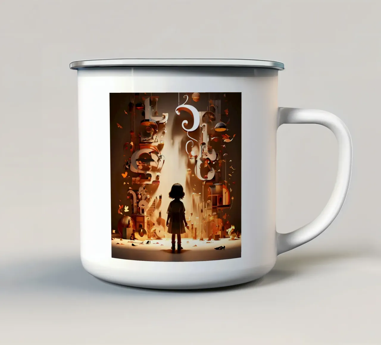 Fantasie Spiel tazza in smalto da kosinsart.gallery