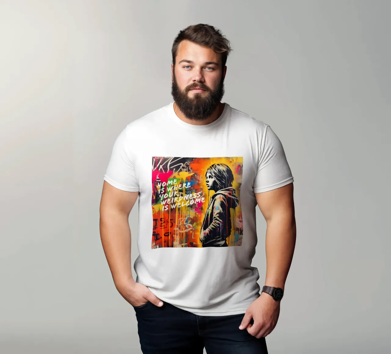 HOME IS WHERE YOUR WEIRDNESS IS WELCOME | Street Art camiseta de Autofocus