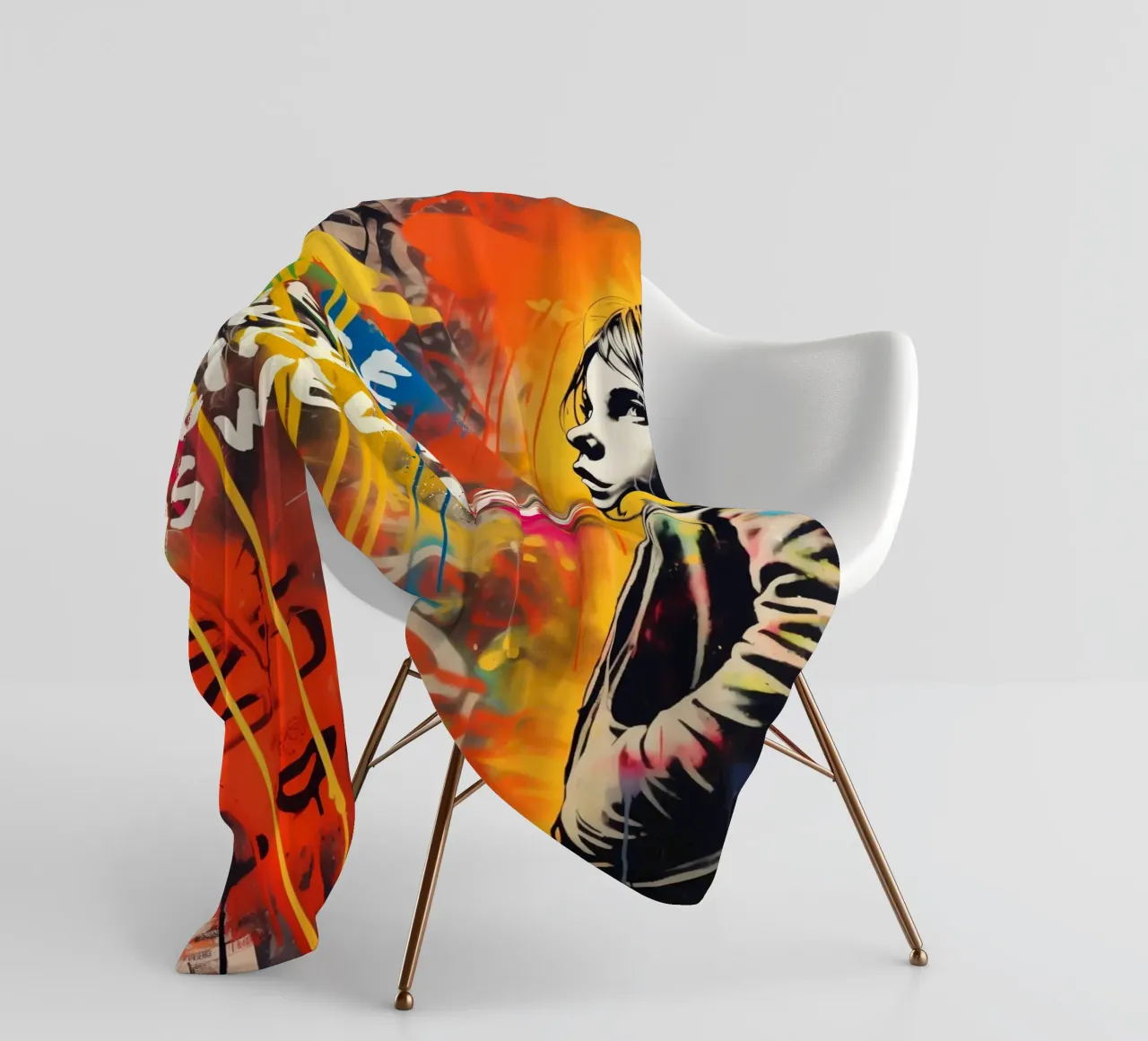 HOME IS WHERE YOUR WEIRDNESS IS WELCOME | Street Art Fleecedecke von Autofocus