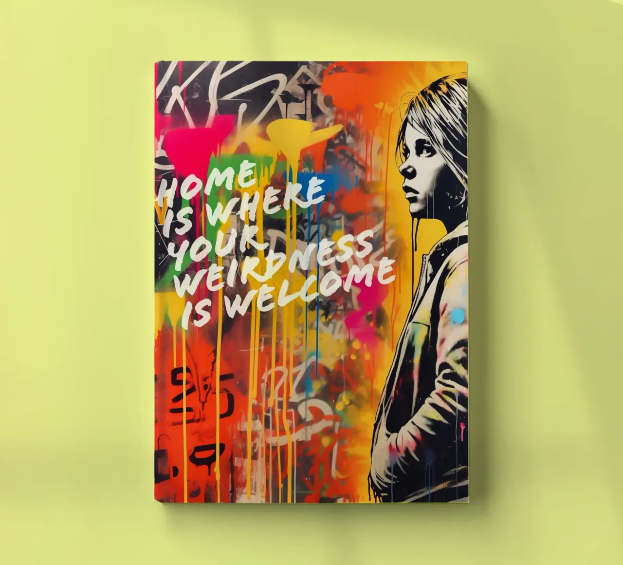HOME IS WHERE YOUR WEIRDNESS IS WELCOME | Street Art notebook by Autofocus
