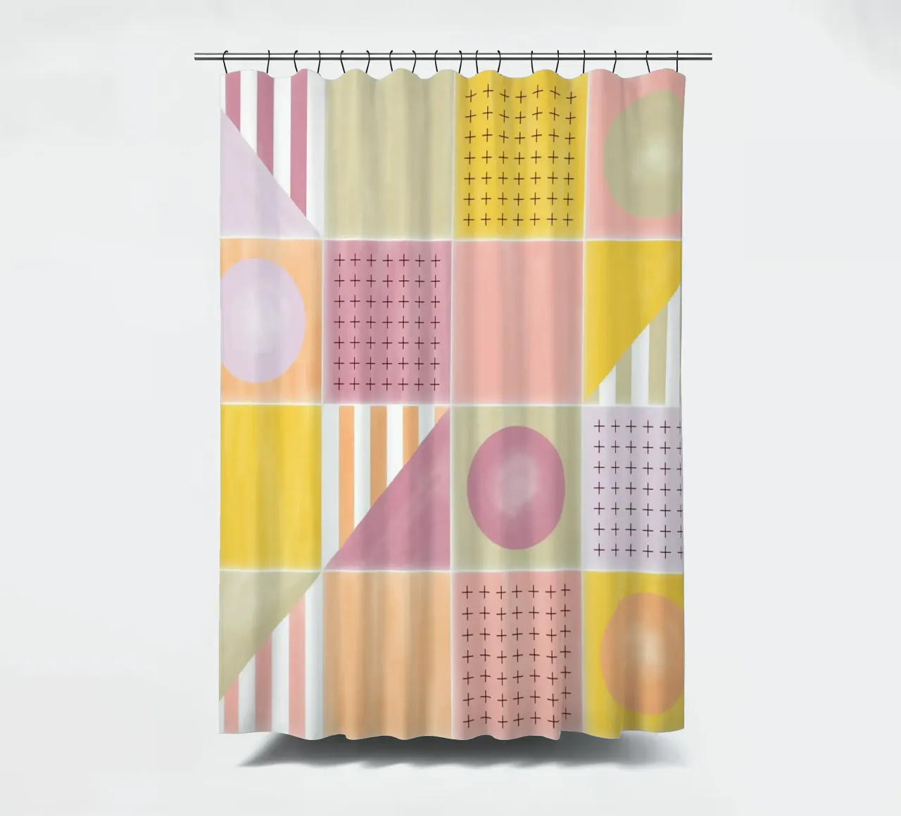 Painted Riviera Tiles Fruit Salad tenda da doccia da designdn
