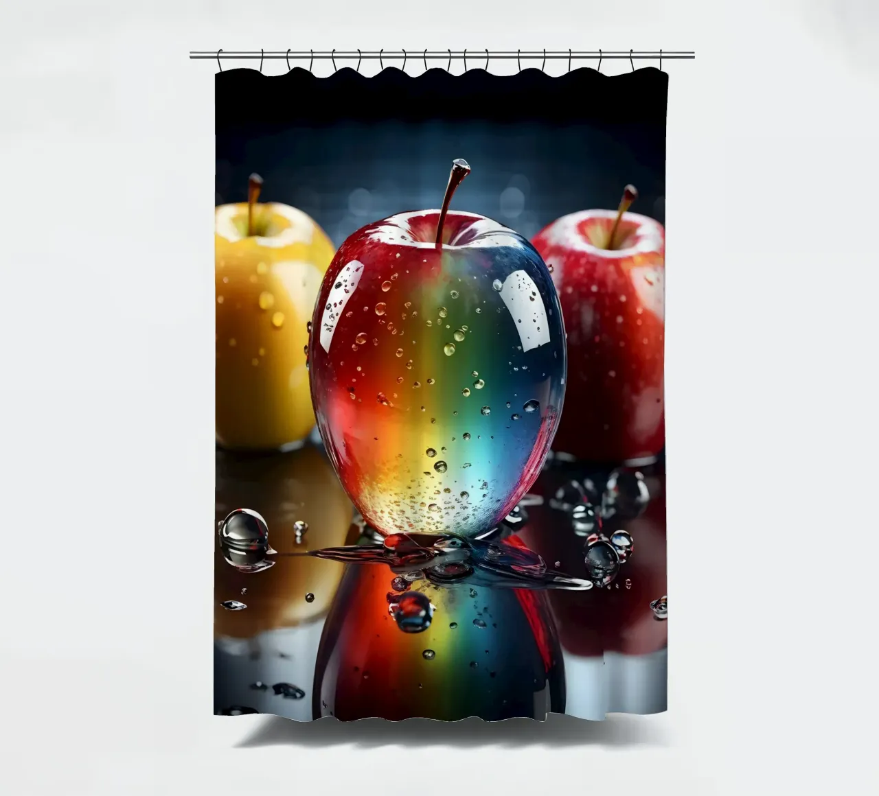 Glasapfel Blau shower curtain by kosinsart.gallery