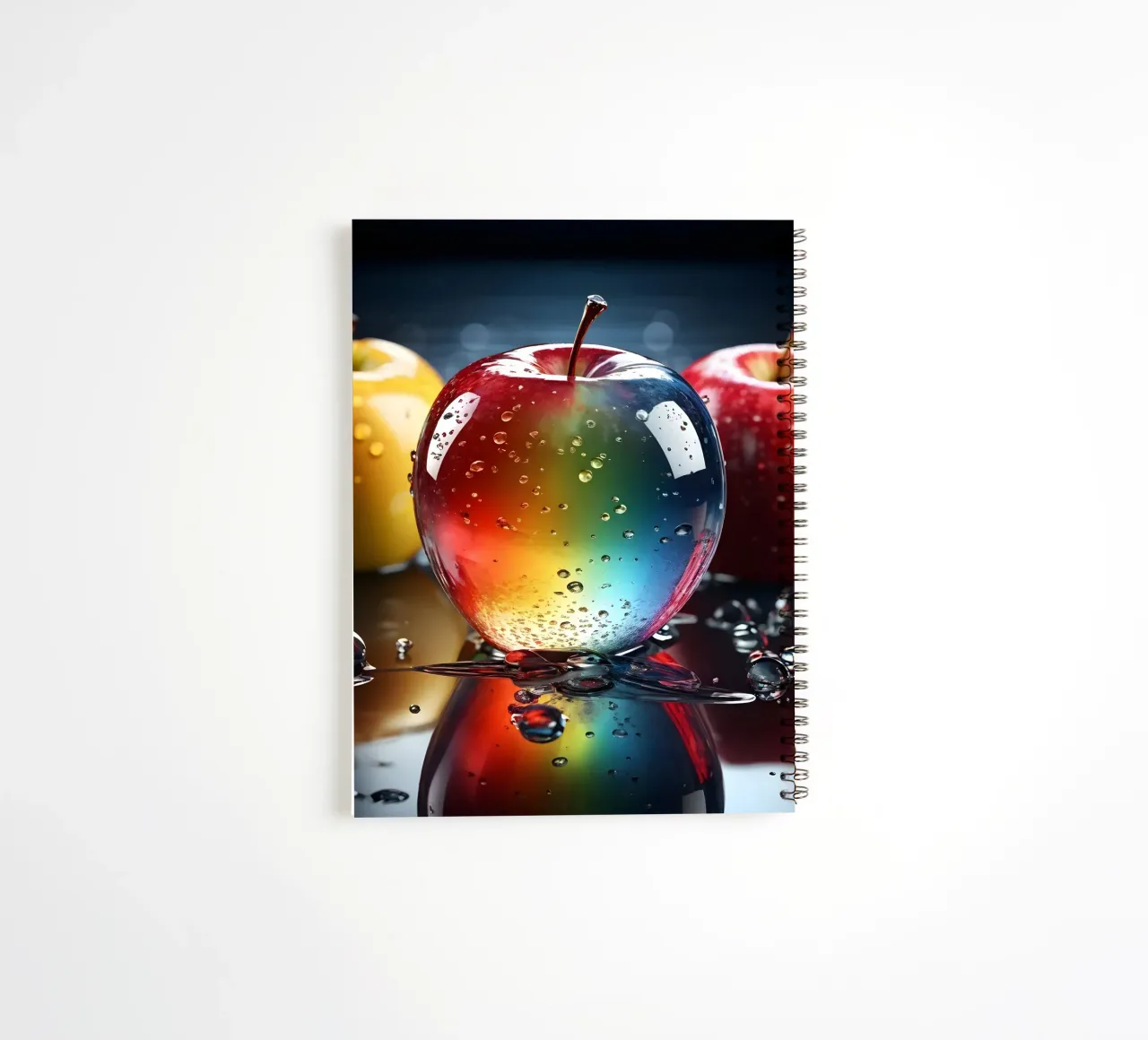 Glasapfel Blau spiral notebook by kosinsart.gallery