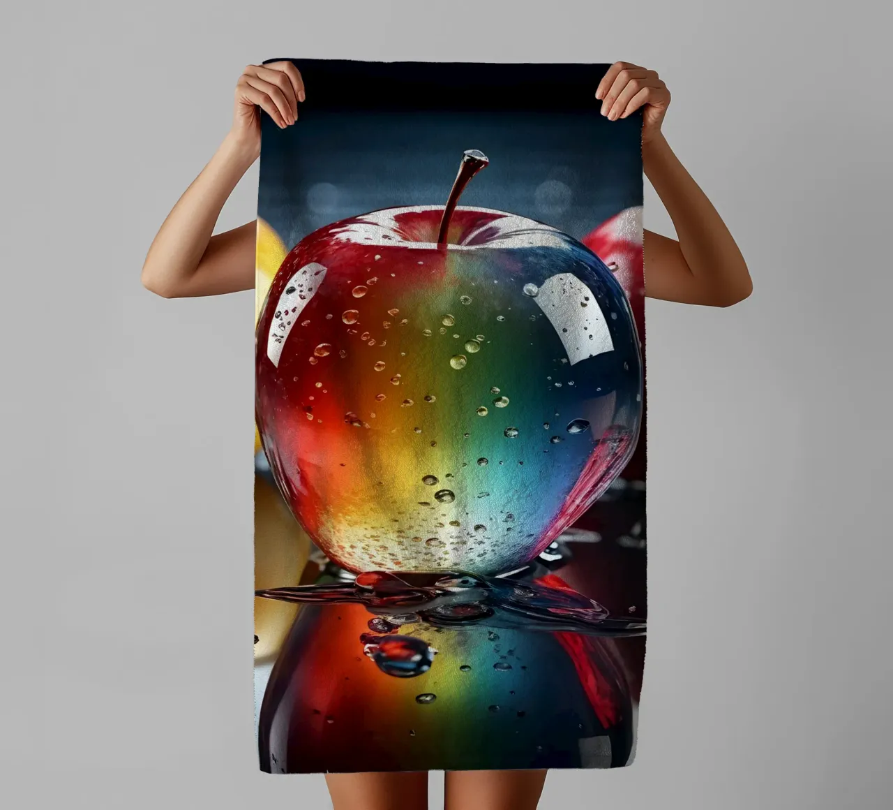 Glasapfel Blau towel by kosinsart.gallery