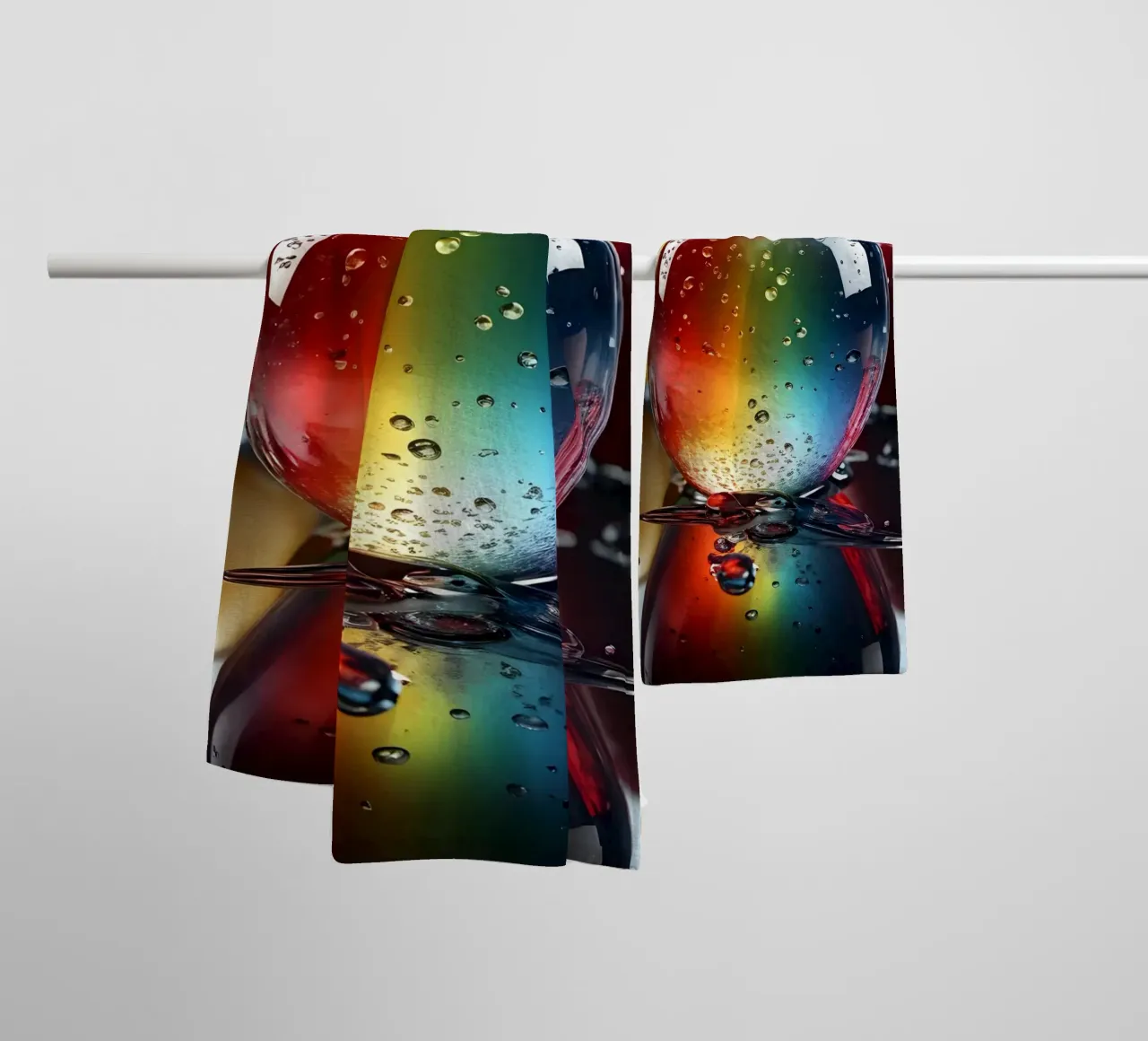 Glasapfel Blau towel by kosinsart.gallery