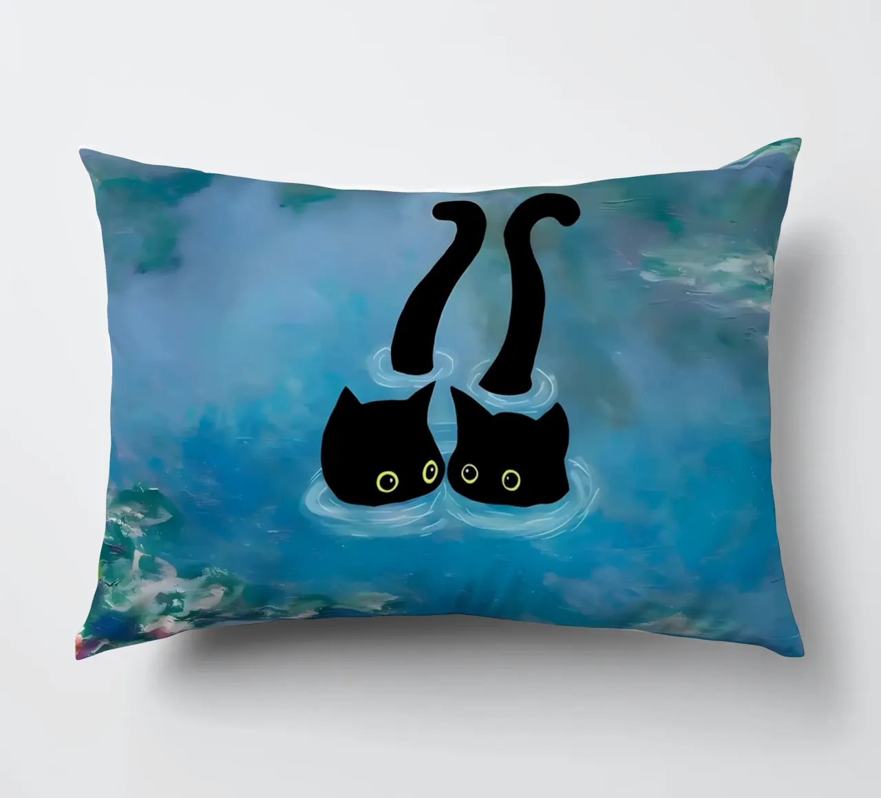 gatti ninfee occhi d'acqua cuscino da Paul Vasquez
