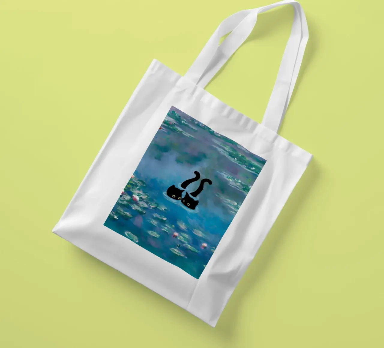 gatti ninfee occhi d'acqua borsa in juta da Paul Vasquez