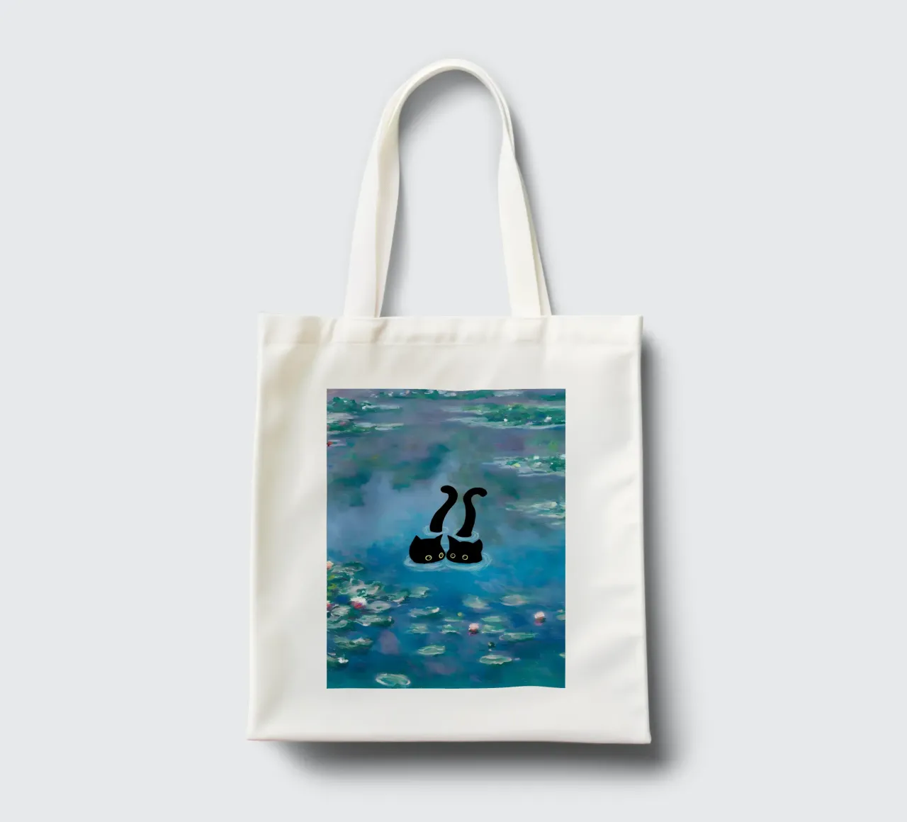 gatti ninfee occhi d'acqua borsa in juta da Paul Vasquez